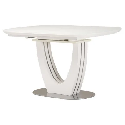 Table MDF frosted glass TML-765 white